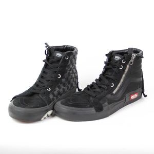 Vans Mens Shoes Sneakers Hightop Suede Off The Wall Zipper Size 9 Black